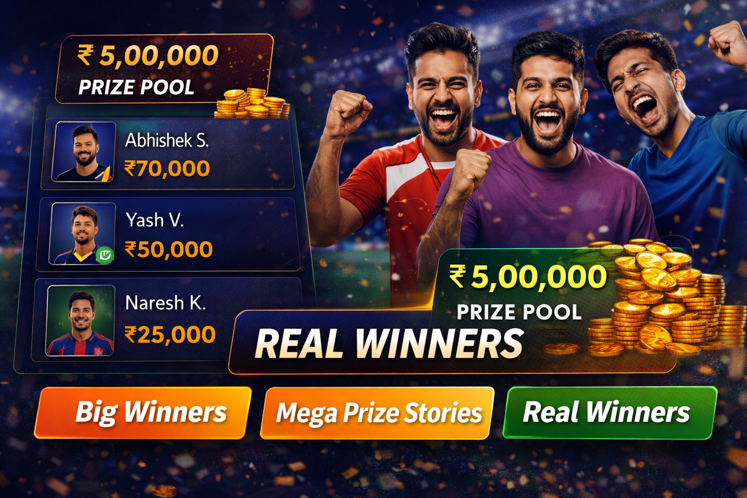 Come Sport App fantasy cricket result notes